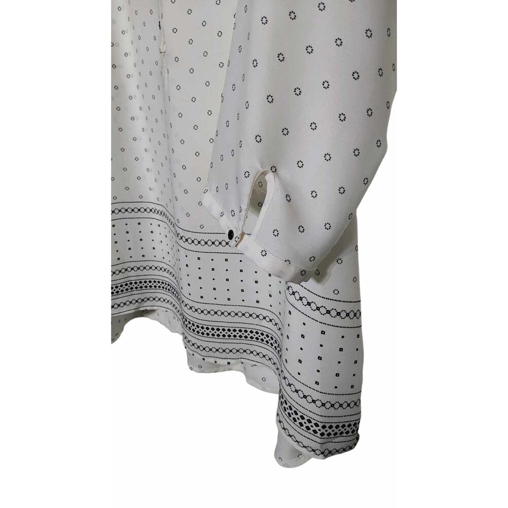 Maurices Womens Blouse Shirt Plus Size 3X. EUC Black/White Sheer - Picture 3 of 5